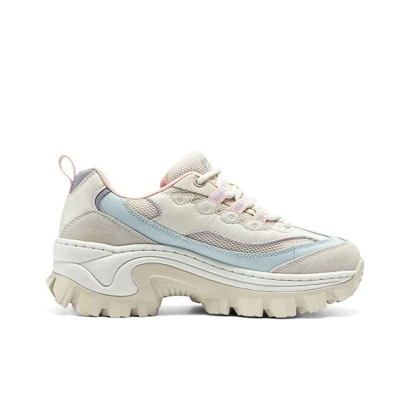 Skechers Street Anti-Slip Wear-Resistant Breathable Height Increasing Quick Dry Low-Top Casual Shoes Women's Beige-1