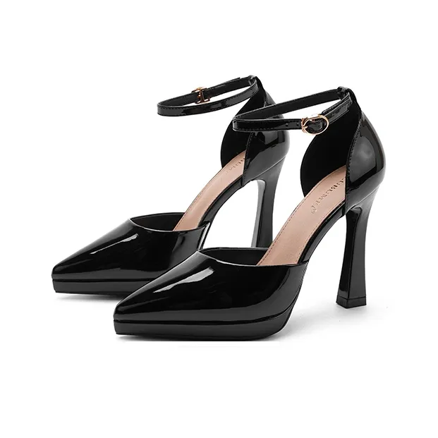 Zubumei Chunky Heel High Heels 10CM Women's-1