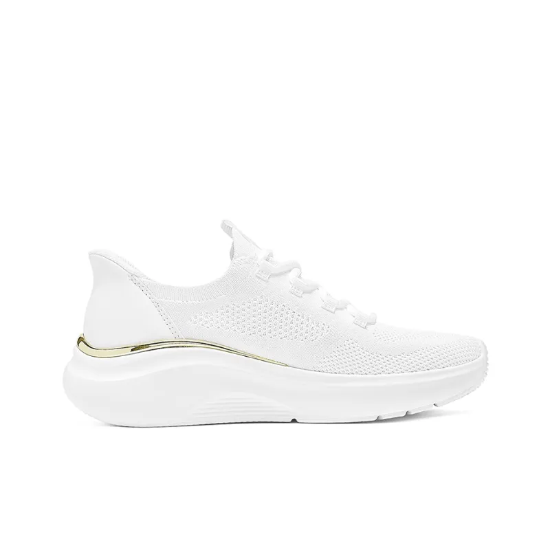 Skechers BOBS Sport Flash Step Shoes Abrasion Resistant Breathable Slip Resistant Low Top Casual Shoes Women's White-1