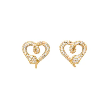 Kate Spade Alloy Cubic Zirconia Synthetic Spinel Earrings Unisex Gold