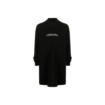 Rick Owens DRKSHDW Slogan Intarsia Mockneck Sweater