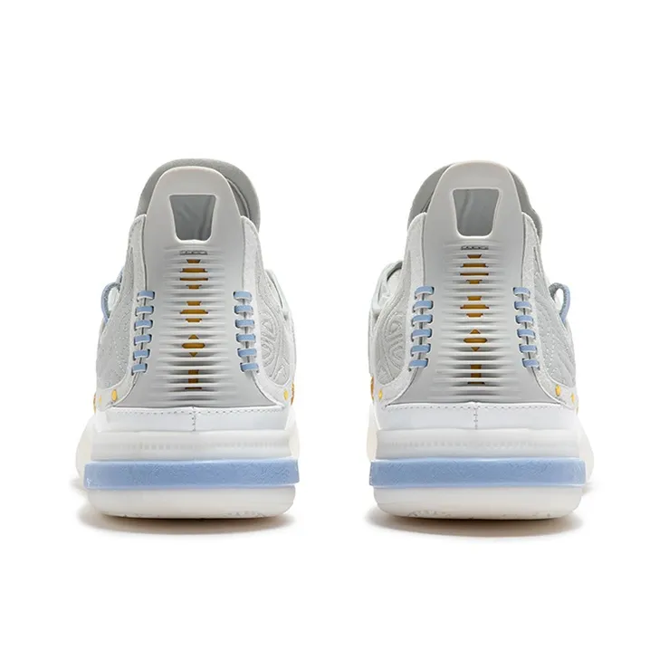 361° Joker 1 GT Cushioning, Slip Resistant, And Abrasion Resistant Low Top Basketball Shoes Men's White Gray-3