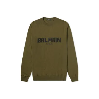 BALMAIN FW22 Sweater Men's Olive Green