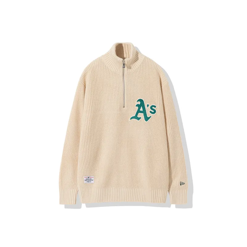 New Era x MLB Sweater Unisex Ivory White-0