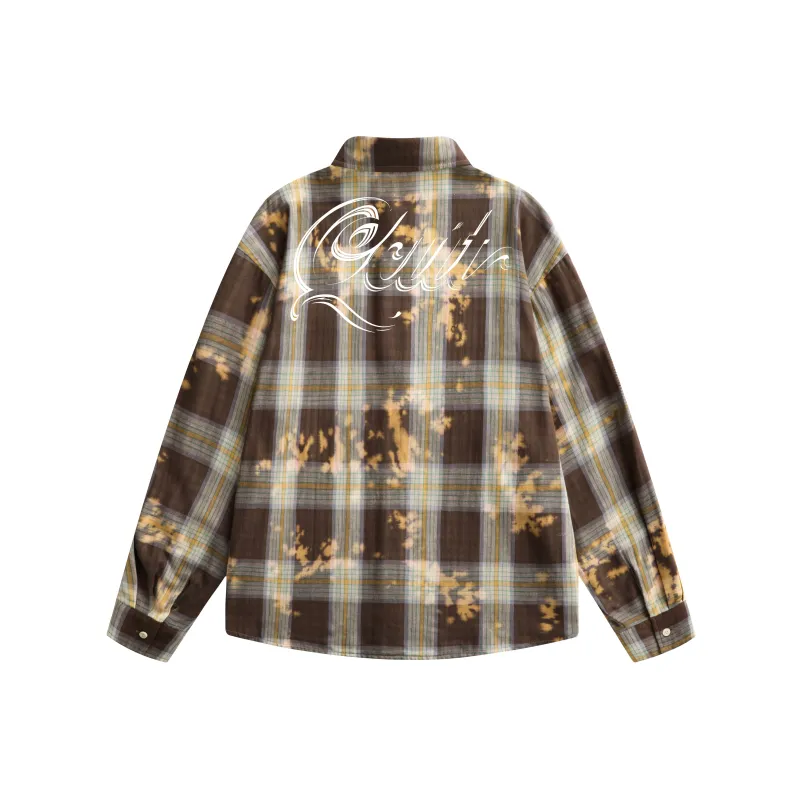 JCUI Shirt Unisex Thick Coffee Plaid-0