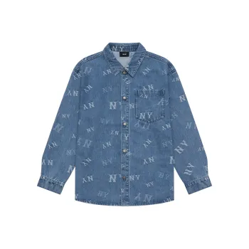 MLB MONOGRAM Collection New York Yankees 24FW Denim Shirt Unisex Indigo