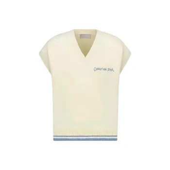 DIOR Logo Embroidered V Neck Vest