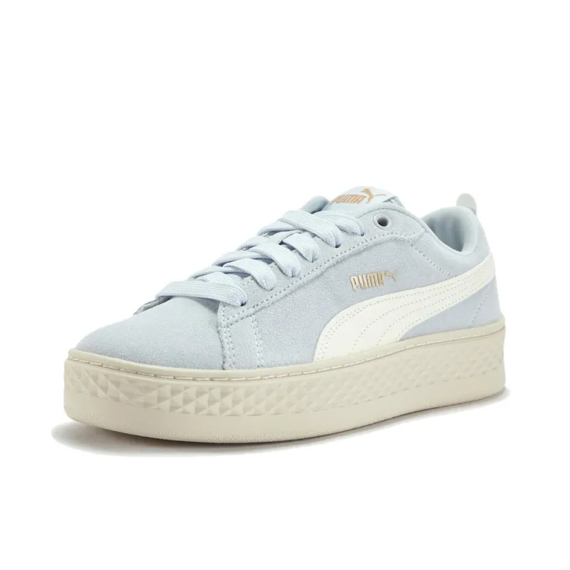 PUMA Smash Platform Anti Slip Wear Resistant Low Top Skateboard Shoes Women's Blue White-2