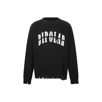 BIPOLAR Sweater Unisex Black Gray