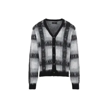 AMIRI FW22 V Neck Fitted Long Sleeved Knitwear Men's Light Gray