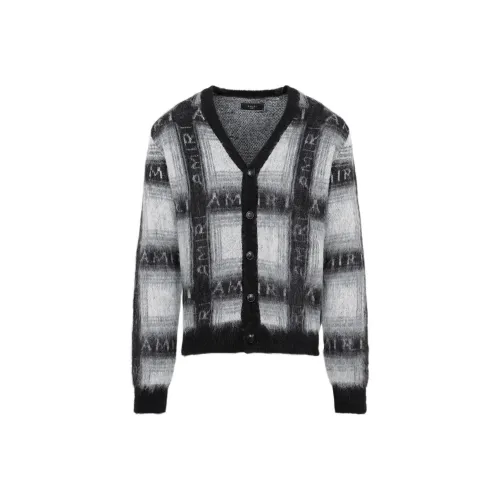 AMIRI FW22 V Neck Fitted Long Sleeved Knitwear Men's Light Gray