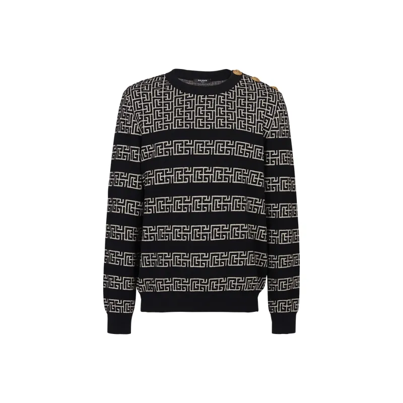 BALMAIN Striped Pb Labyrinth Jumper-0