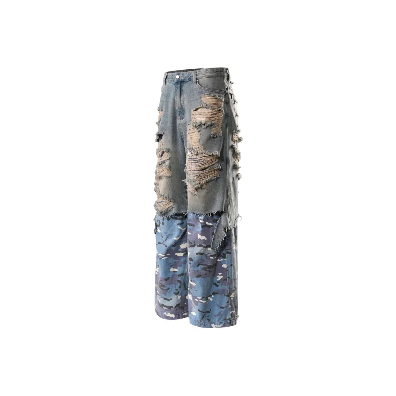 TBHNP Jeans Unisex Blue Camouflage-1