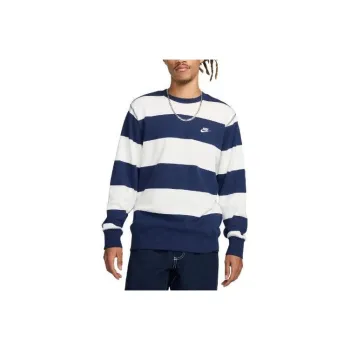 Nike Club Fleece Men's Striped Heavyweight French Terry Crew