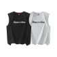 [Two-Piece Set]Black+White Gray