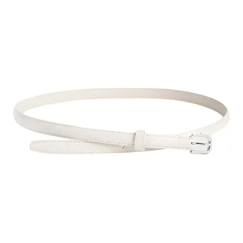 TOTEME Cow Leather Leather Belts Women's White Sand Width: 1.5cm