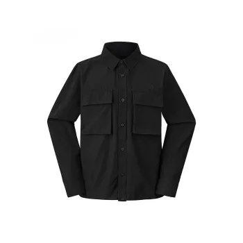 THE NORTH FACE FW24 Fall Long-Sleeved Shirts Men's Cosmic Black