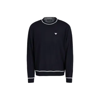 EMPORIO ARMANI Virgin wool Jumper With Jacquard Logo Detail