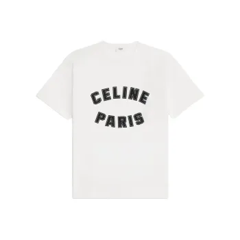 CELINE Loose CELINE Paris T shirt In Cotton Jersey