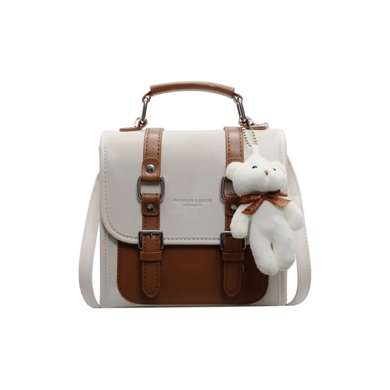 PINK·LAND PU Backpack Women's Pink/Brown/Silver/Blue/Black-8