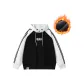 Fleece-Lined Black & White Gray (Hooded)