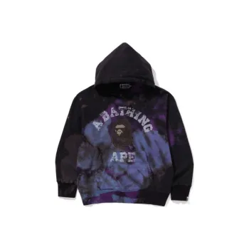 A BATHING APE Tie Dye College Relaxed Fit Pullover Hoodie