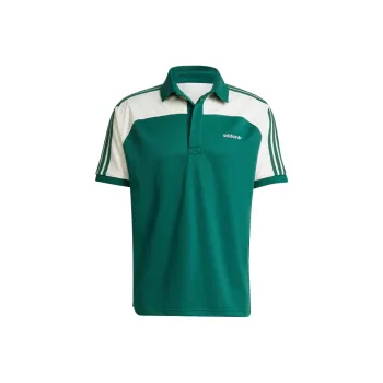Adidas Originals '80s Premium 3 Stripes Archive Mock Mesh Polo Shirt