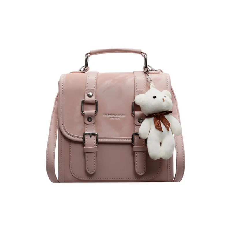PINK·LAND PU Backpack Women's Pink/Brown/Silver/Blue/Black-1