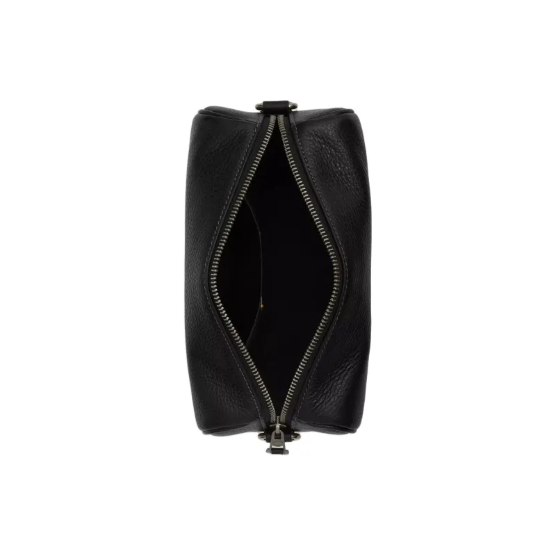 COACH AXEL Refined Pebble Pattern Leather Shoulder Bag, Crossbody Bag Mini Men's Black-2