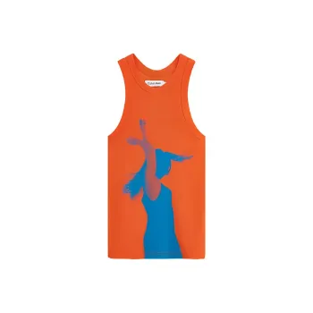 CALVIN KLEIN Tank Top Unisex Sunset Orange