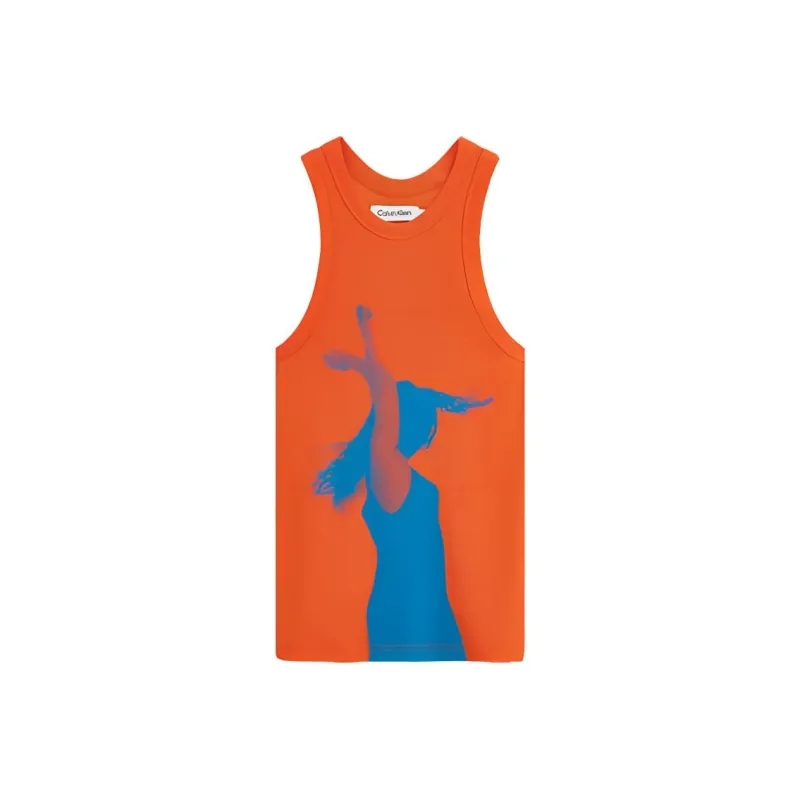 CALVIN KLEIN Tank Top Unisex Sunset Orange-0