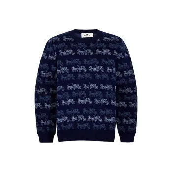 COACH Sweaters Men Navy Blue