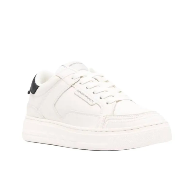 EMPORIO ARMANI EA7 Low Top Skateboard Shoes Women's White-2