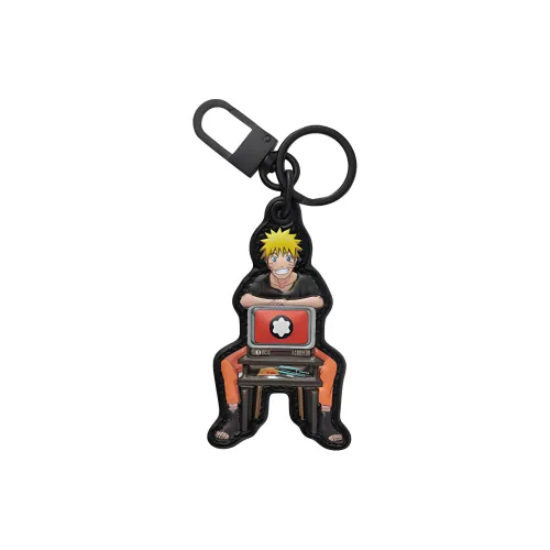 MONTBLANC Cow Leather Keychains Men's Black