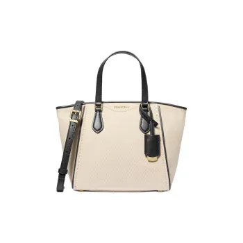 MICHAEL KORS TARYN Cotton Shoulder Bag, Crossbody Bag, Handbag Small Size Women's Black