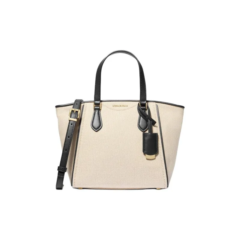 MICHAEL KORS TARYN Cotton Shoulder Bag, Crossbody Bag, Handbag Small Size Women's Black-0