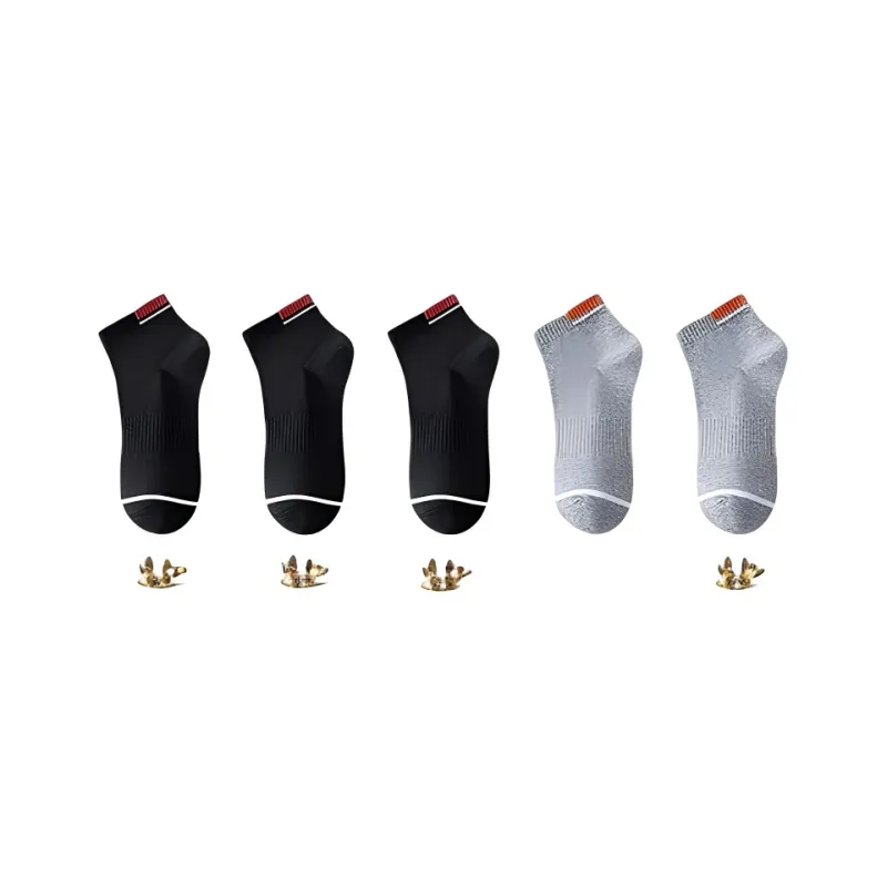 H YXIANG Mid Calf Socks Unisex 5 Pack-6