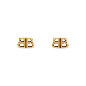 Balenciaga Zinc Alloy Earrings Women's Gold