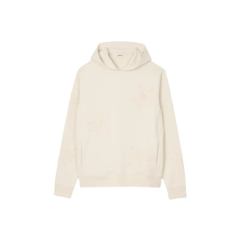 Sandro Floral embroidered Jersey Hoodie-0