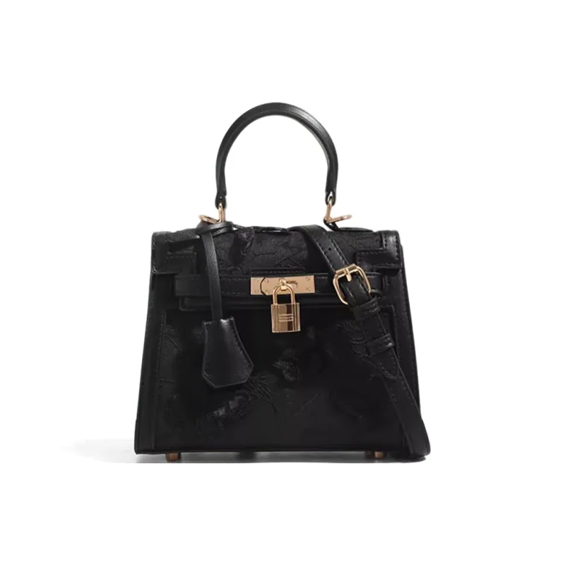 CLEVER& KETCH PU Kelly Bag, Shoulder Bag, Handbag Women's Pink/Black-6