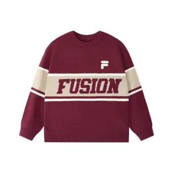 FILA FUSION Sweaters Unisex Premium Pine Red