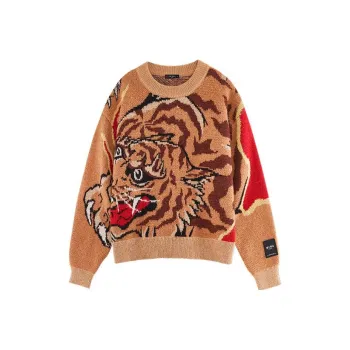 OCCUPY Oriental Dragon Rising Sweaters Unisex Brown