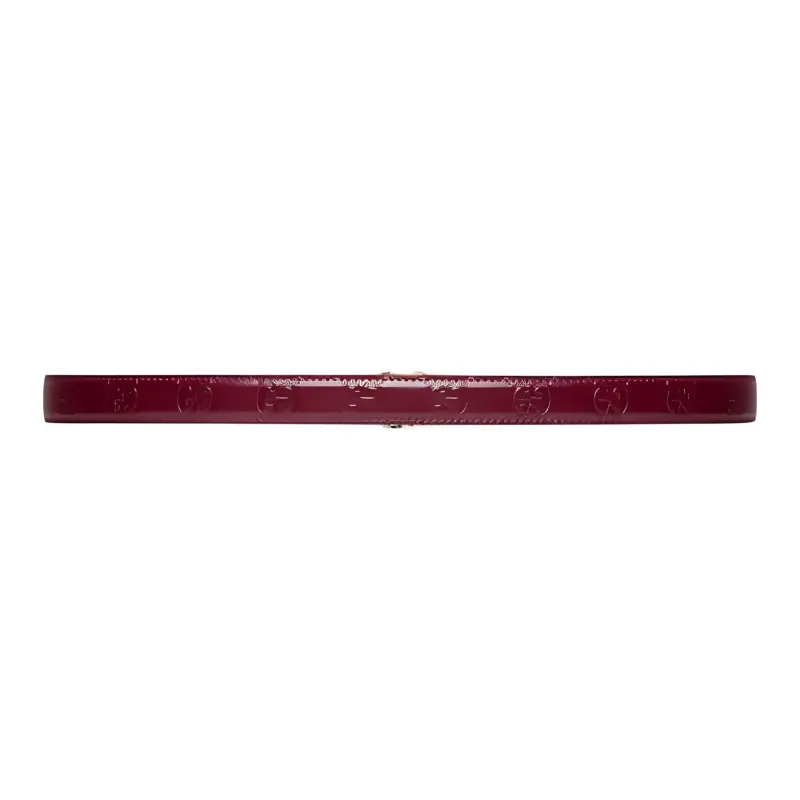 GUCCI Leather, Hardware Accessories Leather Belts Women's Red Width 2CM-1