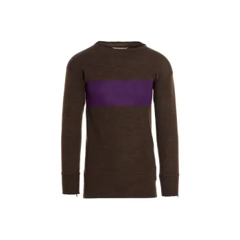 Maison Margiela Panelled Crewneck Knit Jumper