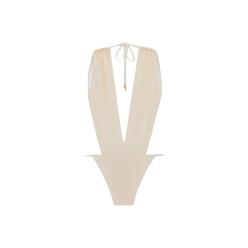 SAINT LAURENT Plunging V neck Body-1