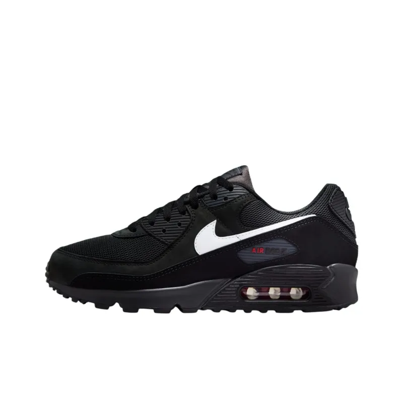 Nike Air Max 90 X 95 Anti Slip Wear Resistant Low Top Casual Running Shoes Unisex Black White-0