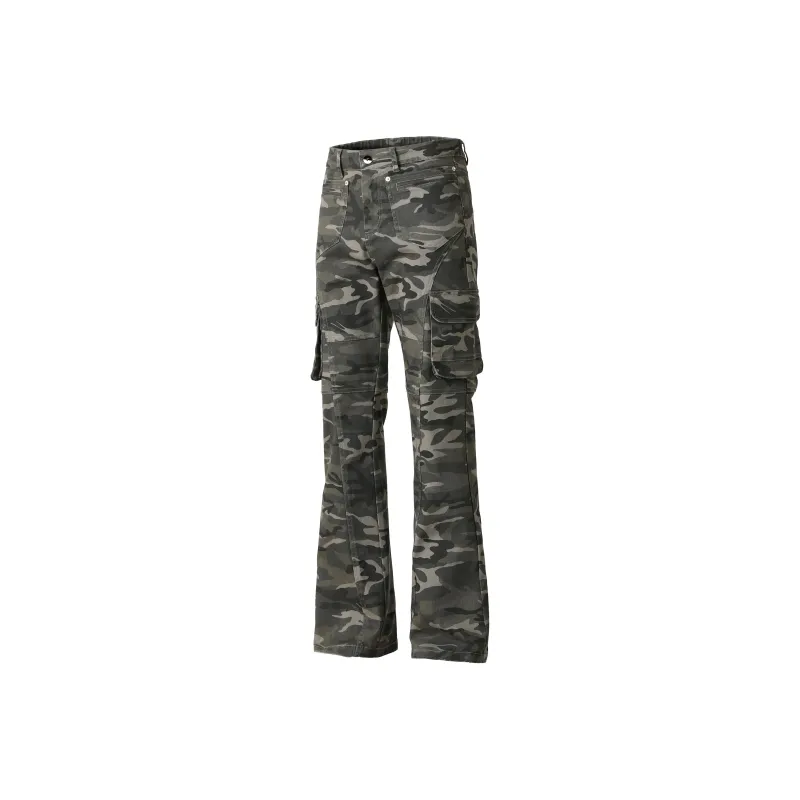 Beam Mix With Kimchi Slim Fit Bootcut Camouflage Jeans Unisex-11