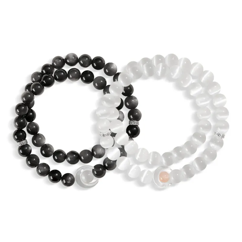 OSSINMI Glass Cat Eye Bracelets Unisex-8