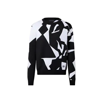 LOUIS VUITTON 2010s Lv Abstract Houndstooth Jumper