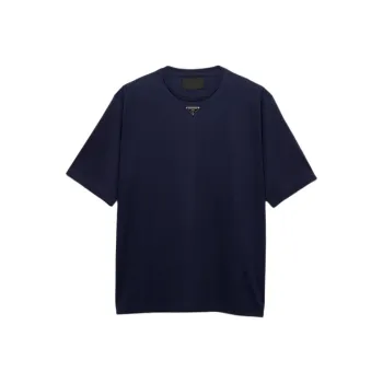 PRADA Enamel Triangle-logo Cotton T-shirt